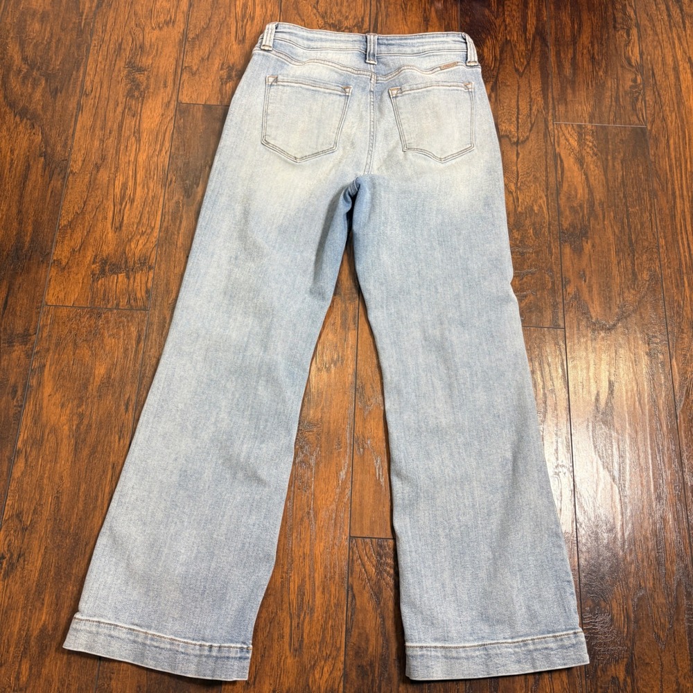 Kancan Wide Leg Jeans Womens 8 Light Wash High Rise Denim - Picture 2 of 5